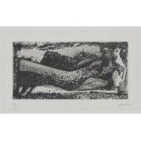 Henry Moore - Reclining Figure, aquatint and drypoint etching circa 1966, signed and editioned 19/50
