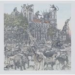 Peter Blake - London Suite: Westminster Abbey, Animalia, colour silkscreen, published 2012, signed