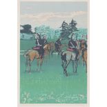 Maurice Brianchon - Mounted Cavalry, colour lithograph circa 1954, signed and editioned 43/50 in