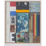 Peter Blake - Wooden Puzzle Series: The Kiss, colour silkscreen with collage, published 2013, signed