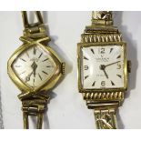 A Valmon Genève 18ct gold cased lady's wristwatch with signed jewelled movement and signed square