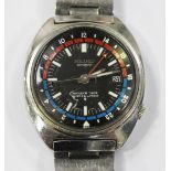 A Seiko Automatic Navigator Timer stainless steel cased gentleman's bracelet wristwatch, circa 1972,