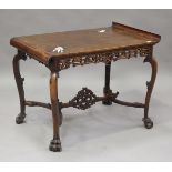 A late 19th century French japonaiserie stained walnut centre table, in the manner of Gabriel