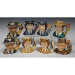 Eight limited edition Royal Doulton character jugs, comprising two Auxiliary Territorial Service (