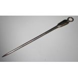 A William IV silver Fiddle and Thread pattern meat skewer, London 1830 by John, Henry & Charles