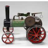 A Mamod steam roadster, disassembled, boxed, and a Mamod TE1 traction engine (alterations, fired and