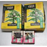 A small collection of Britains plastic make-up tree models and Britains plastic Floral Miniature