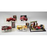 A small collection of Corgi and other diecast emergency vehicles and aircraft, including a Fire