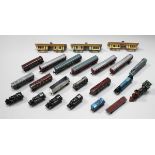 A collection of Lone Star and other diecast gauge OOO locomotives, coaches, goods rolling stock