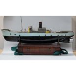 A remote controlled live steam model of the merchant ship 'S.S. Martin' with detailed superstructure