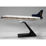 A travel agent's diecast model of a Lockhead L-1011 TriStar by Matthys M. Verkuyl, Holland, finished