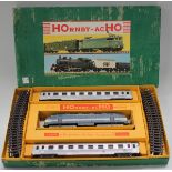 A French Hornby ACHO passenger train set, comprising Co-Co diesel electric locomotive 'SNCF', two