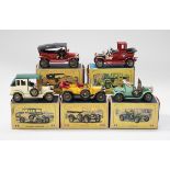 Nine Matchbox Models of Yesteryear, including a Y-1 1911 Model T Ford, a Y-2 1911 Renault and a Y-