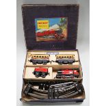 A Hornby gauge O clockwork M1 passenger train set, together with a No. 30 locomotive (reversing),