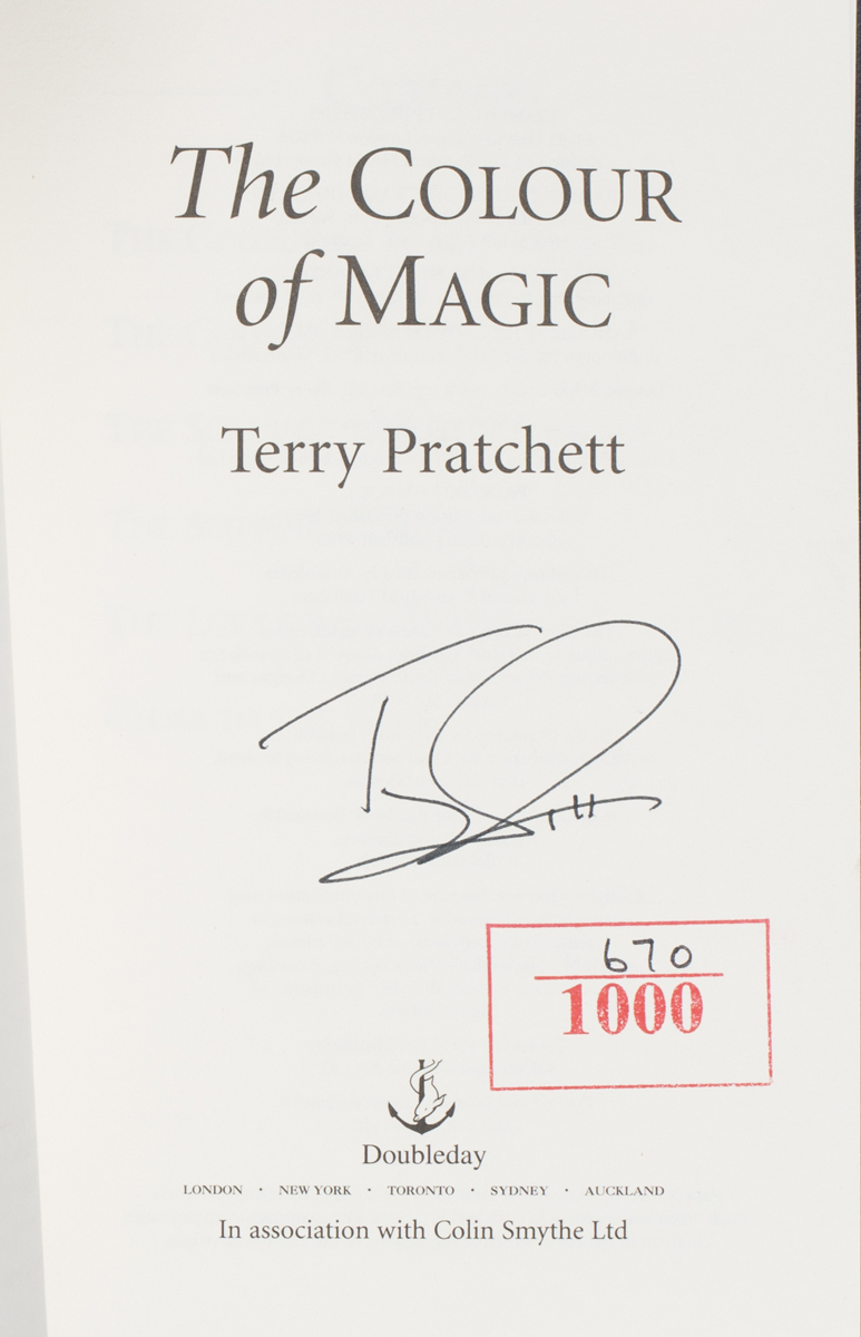 PRATCHETT, Terry. The Colour of Magic. London: Doubleday, Transworld, 2004. Limited edition, this - Image 2 of 2