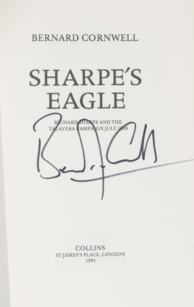 CORNWELL, Bernard. Sharpe's Eagle. London: Collins, 1981. First edition, signed by Bernard - Image 3 of 3