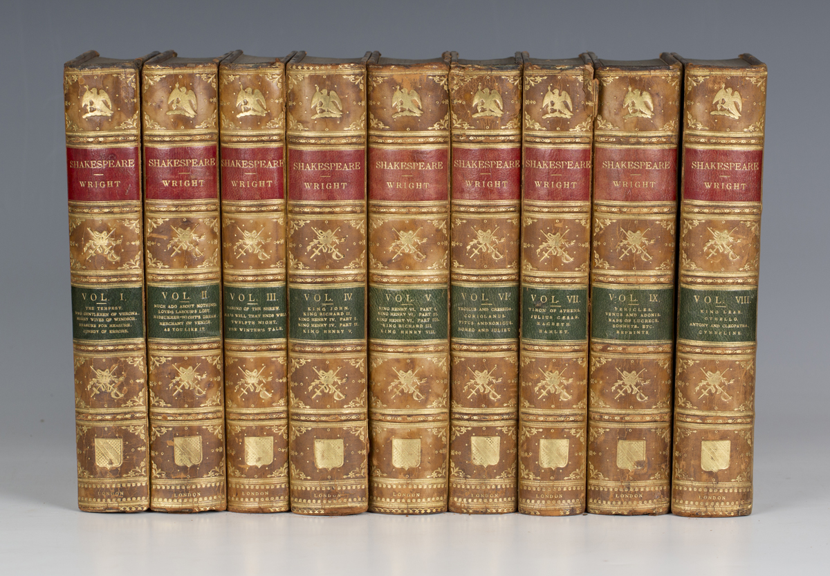 BINDINGS. - William SHAKESPEARE. The Works… edited by William Aldis Wright. London: Macmillan & Co.,