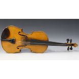 A violin, bearing interior label detailed 'Copy of Nicolaus Amati Fecit Dresdae Fil Anno', length of