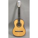 A classical six-string acoustic guitar by L.A. Humphrey, Merry Hill, Bushey, Hertfordshire, together