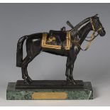 James Osborne - a late 20th century brown patinated and parcel gilt model of the Queen's horse '