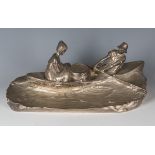 Peter Tereszczuk - a late 19th/early 20th century Austrian gilt patinated cast bronze inkstand in