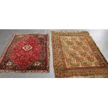 An Afshar rug, South-west Persia, early 20th century, the ivory field with overall sprays of