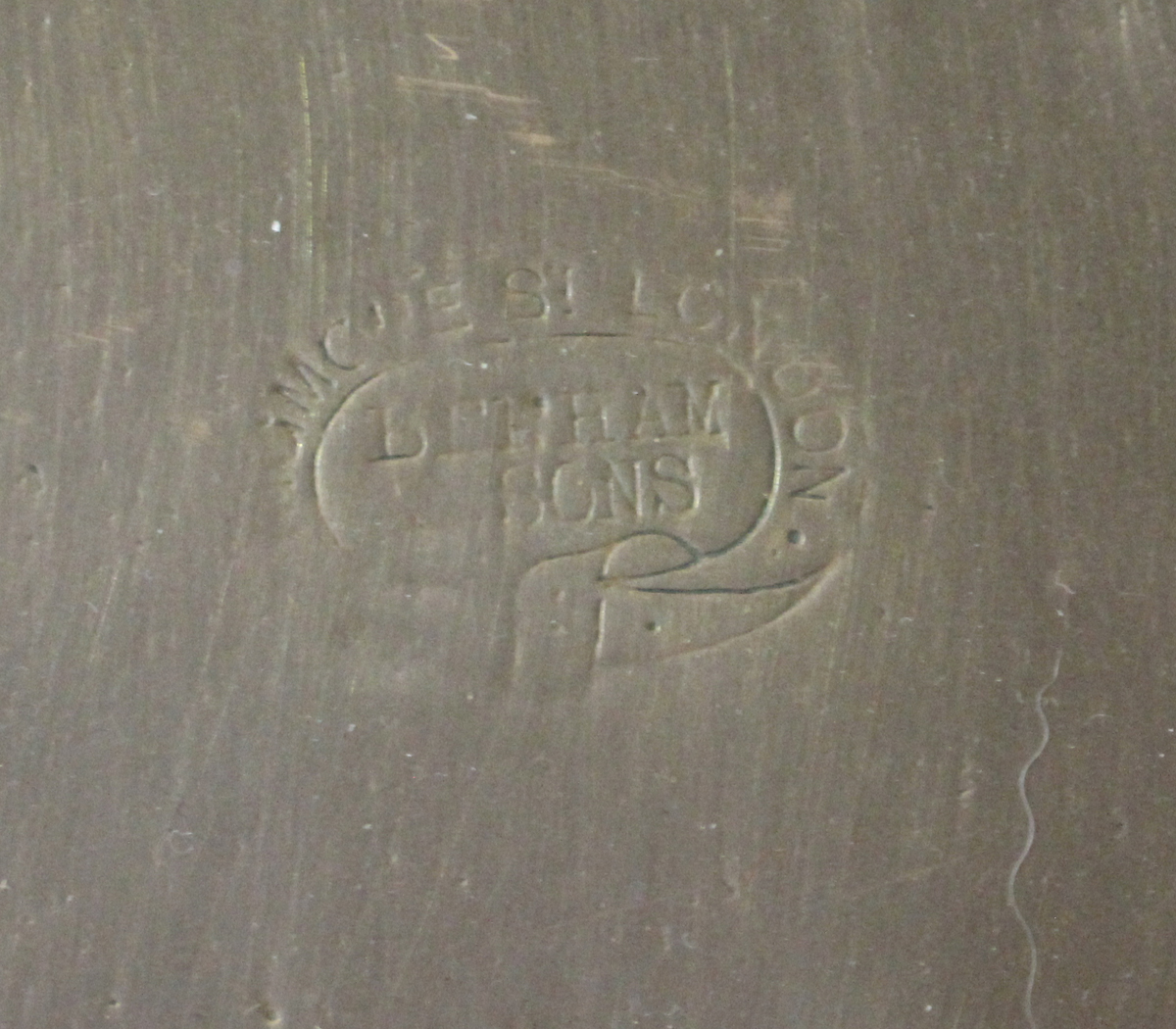 A large 19th century copper cooking pan and cover, the side and cover detailed 'T.R. Leyland Hyde - Image 3 of 5