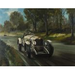 Dion Pears - Early Mercedes Racing Car, mid-20th century oil on canvas, signed, 70cm x 90.5m, within