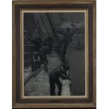 Frank Brangwyn - 'Return to Harbour', monochrome oil on canvas, signed and dated '89 recto, titled