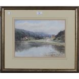 Fred Dixey - Landscapes with Ponds, probably Surrey, a pair of watercolour, both signed, each 26cm x