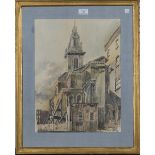 Geoffrey Scowcroft Fletcher - 'St James, Garlickhythe', watercolour and pencil, signed, titled and