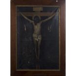 After Diego Velázquez - Christ Crucified, late 19th century oil on canvas, 121cm x 80cm, within a