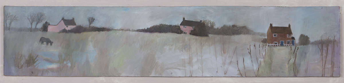 Tessa Newcomb - 'Rumburgh Common', acrylic on board, signed with initials and dated '96 recto,