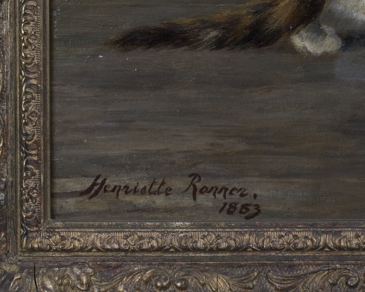 Henriette Ronner-Knip - Two Tortoiseshell Kittens playing with a Doll beneath a Christmas Tree, - Image 3 of 5