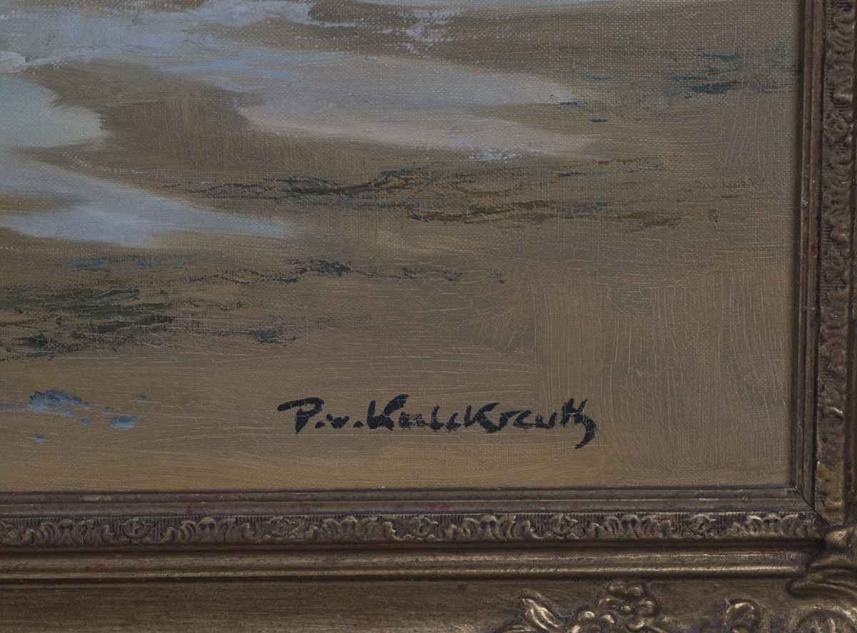 Patrick von Kalckreuth - Coastal View with Rolling Waves, mid-20th century oil on canvas, signed, - Image 3 of 4