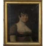 Ch. Brand, Provincial School - Half Length Portrait of a Lady identified as 'Marguerite-Aure Garoste