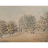 Attributed to Thomas Richard Underwood - 'Part of Battle Abbey, Sussex', watercolour laid on mount