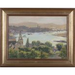 Alan Stenhouse Gourley - 'The Medway, Chatham', 20th century oil on board, signed recto, titled Mall