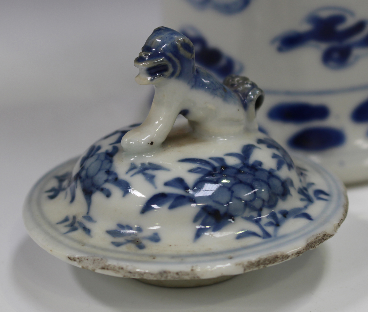 A Chinese blue and white porcelain baluster vase, mark of Kangxi but late 19th century, painted with - Image 17 of 22