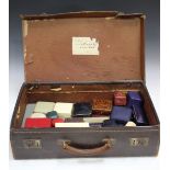 A collection of thirty jewellery boxes and cases and two Cartier boxes, contained within a leather