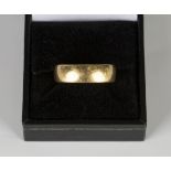 An 18ct gold plain wedding band ring, Chester 1912, ring size approx W.Buyer’s Premium 29.4% (