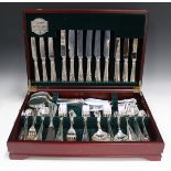 A late 20th century Butler of Sheffield Kitemark Collection canteen of plated cutlery, twelve