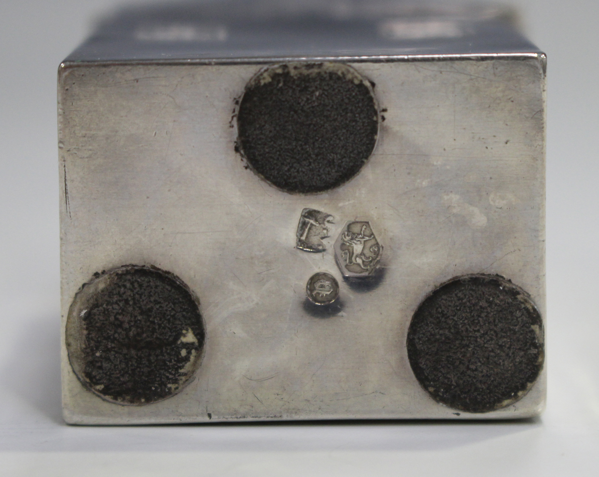 A late 19th century Dutch silver novelty box and cover, modelled in the form of a house, marked to - Image 9 of 14