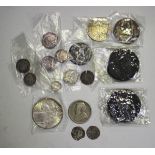 A group of British coins, comprising an Edward I silver penny, another medieval silver penny, a