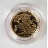 An Elizabeth II proof sovereign 1992.Buyer’s Premium 29.4% (including VAT @ 20%) of the hammer