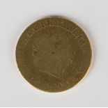 A George III sovereign 1820.Buyer’s Premium 29.4% (including VAT @ 20%) of the hammer price. Lots