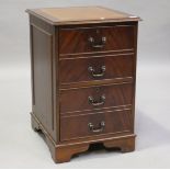 A late 20th century reproduction mahogany filing chest of two drawers, height 79cm, width 51cm,