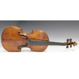 A violin, bearing interior label detailed 'Gasparo da Salo in Brescia', length of back excluding