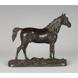 Pierre-Jules Mêne - Ibrahim, an early 20th century patinated cast bronze model of an Arabian