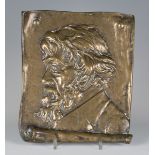 After Thomas Stuart Burnett - a late 19th century cast bronze portrait plaque depicting Thomas
